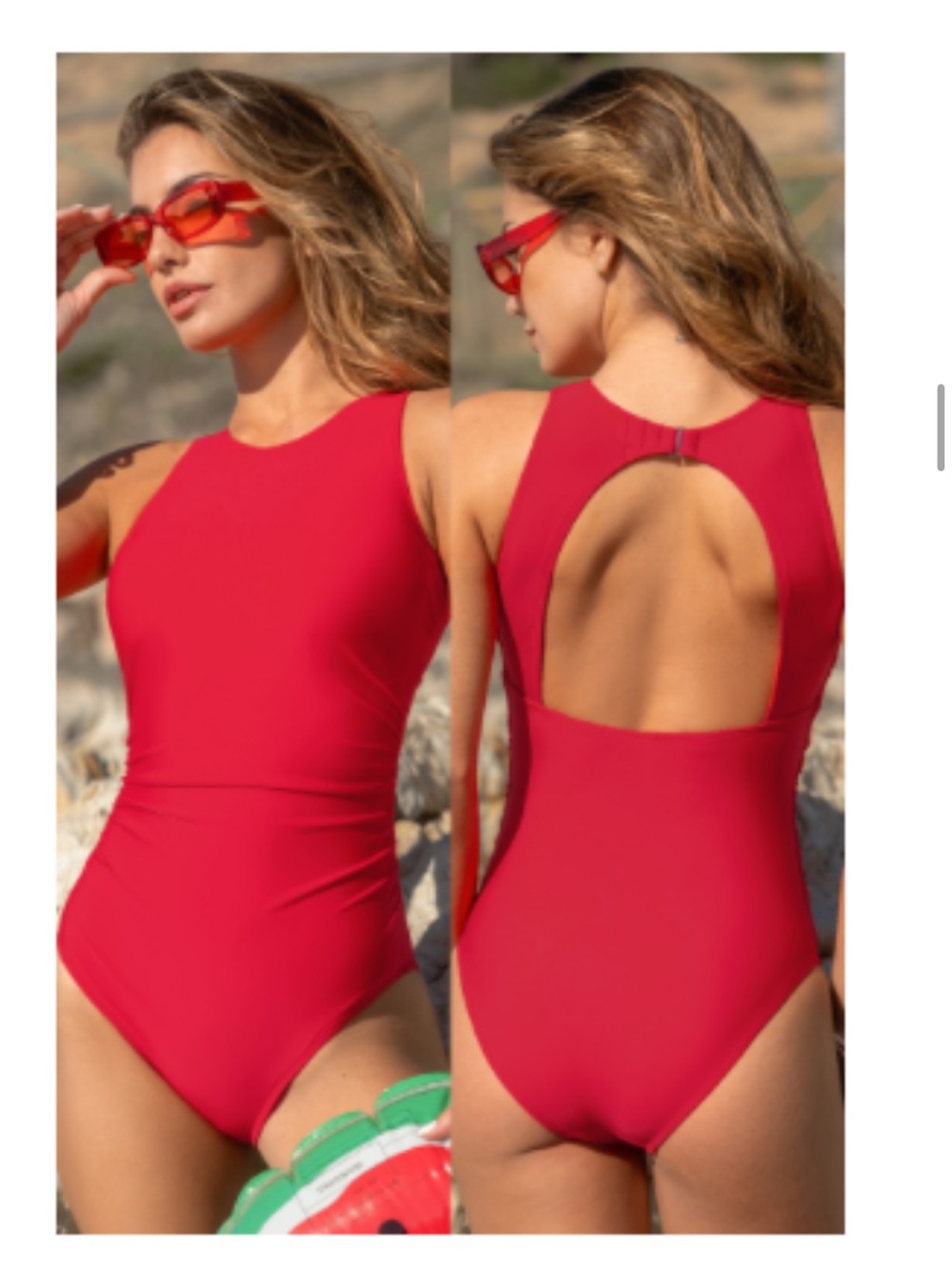 NWT Cupshe Cherry Red Back Cutout One-Piece